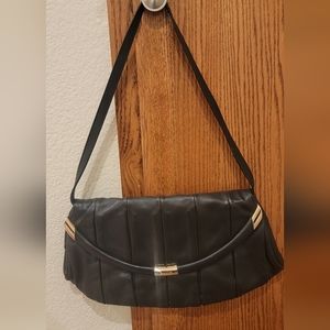 Bally Black convertible shoulder/clutch handbag